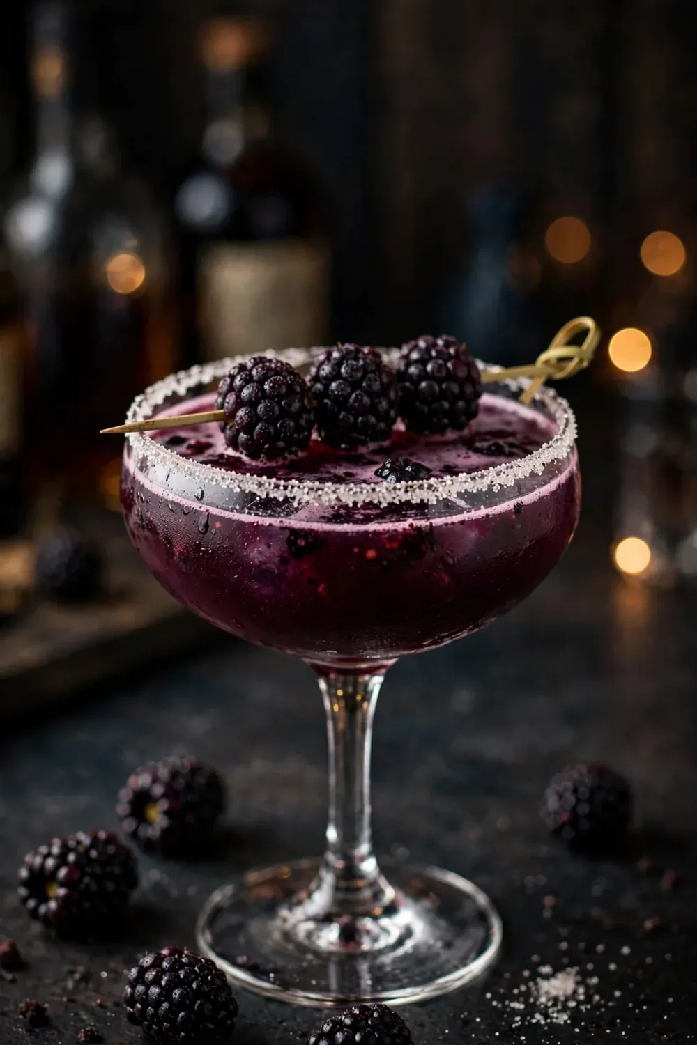 Blackberry bramble signature cocktail