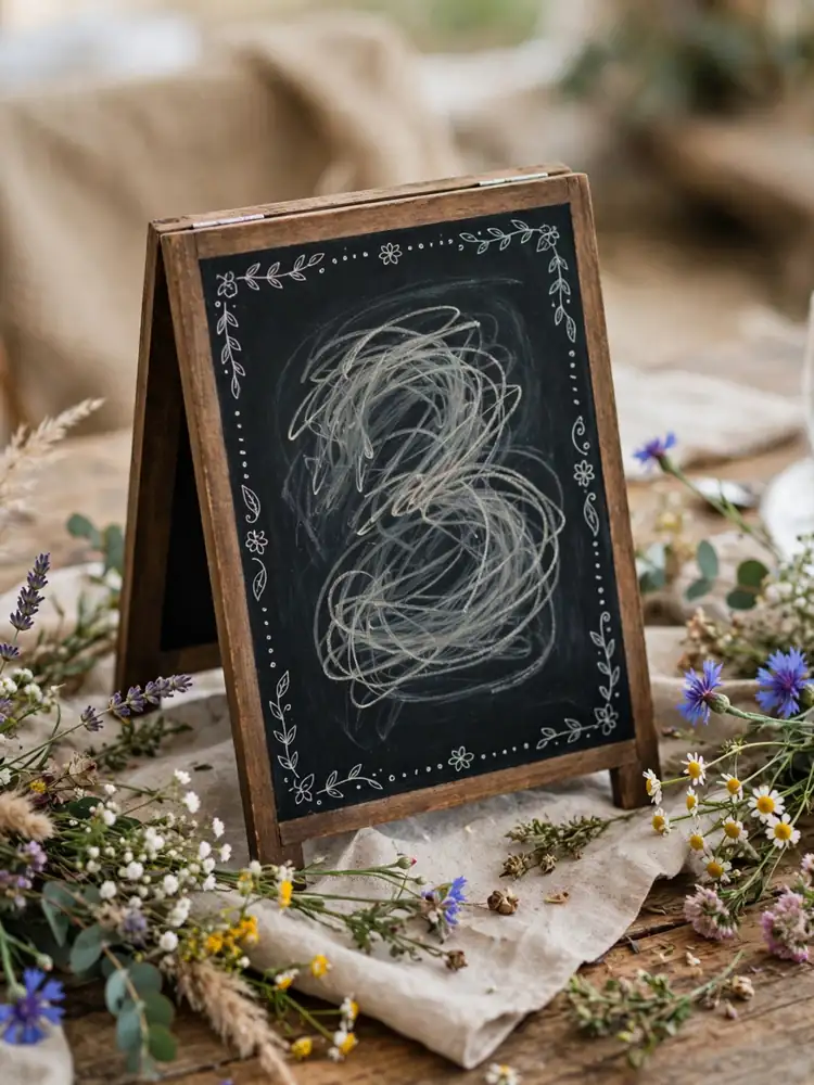 Chalkboard DIY wedding table number