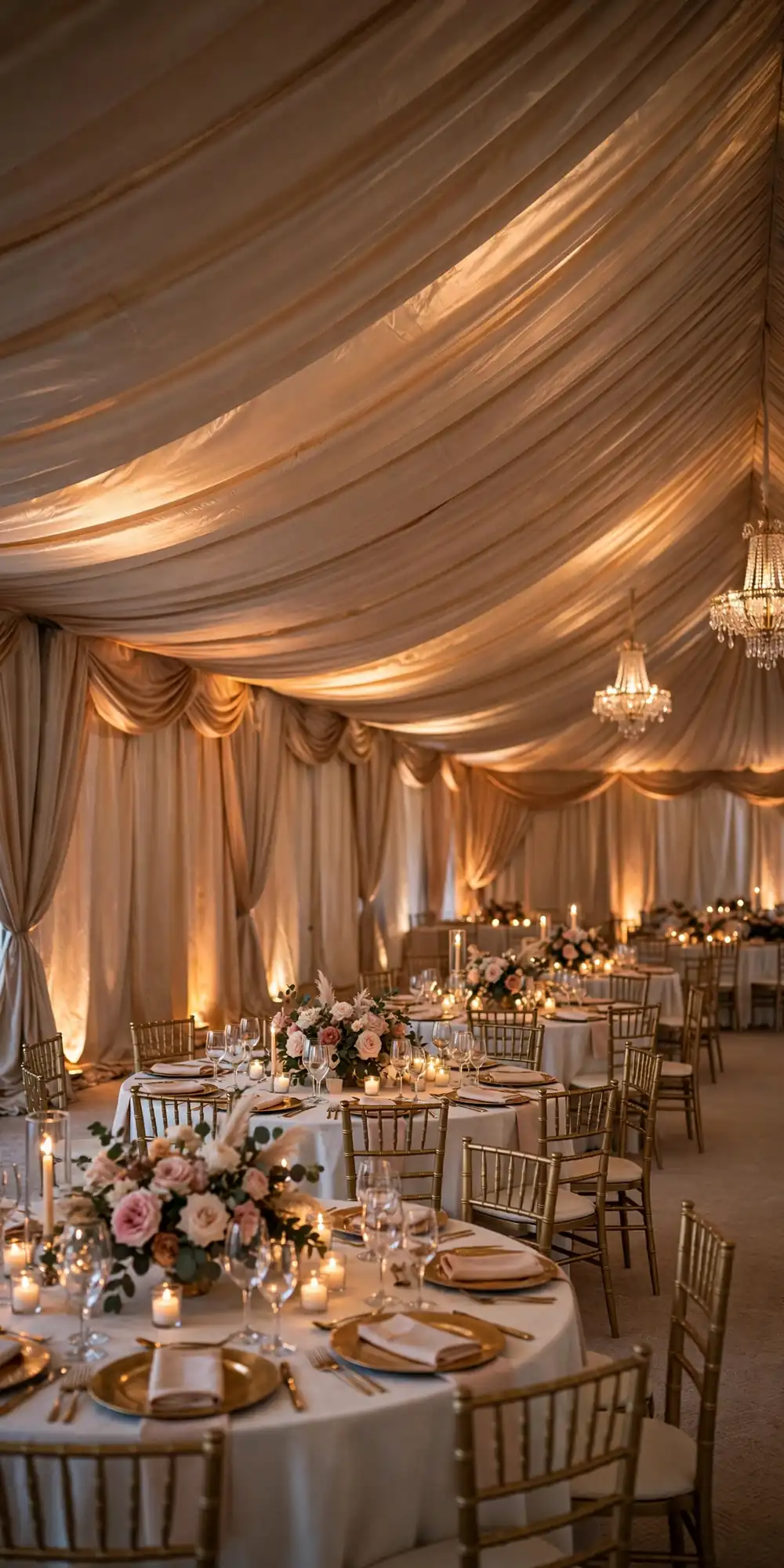 Champagne tent ceiling liner