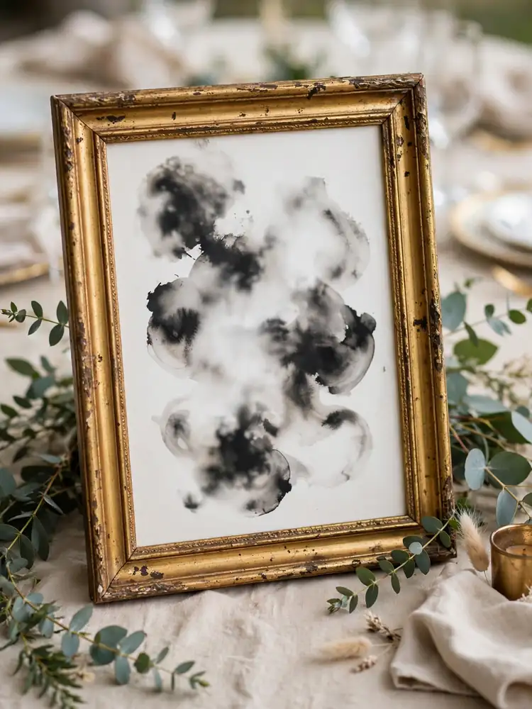 Framed print DIY wedding table number
