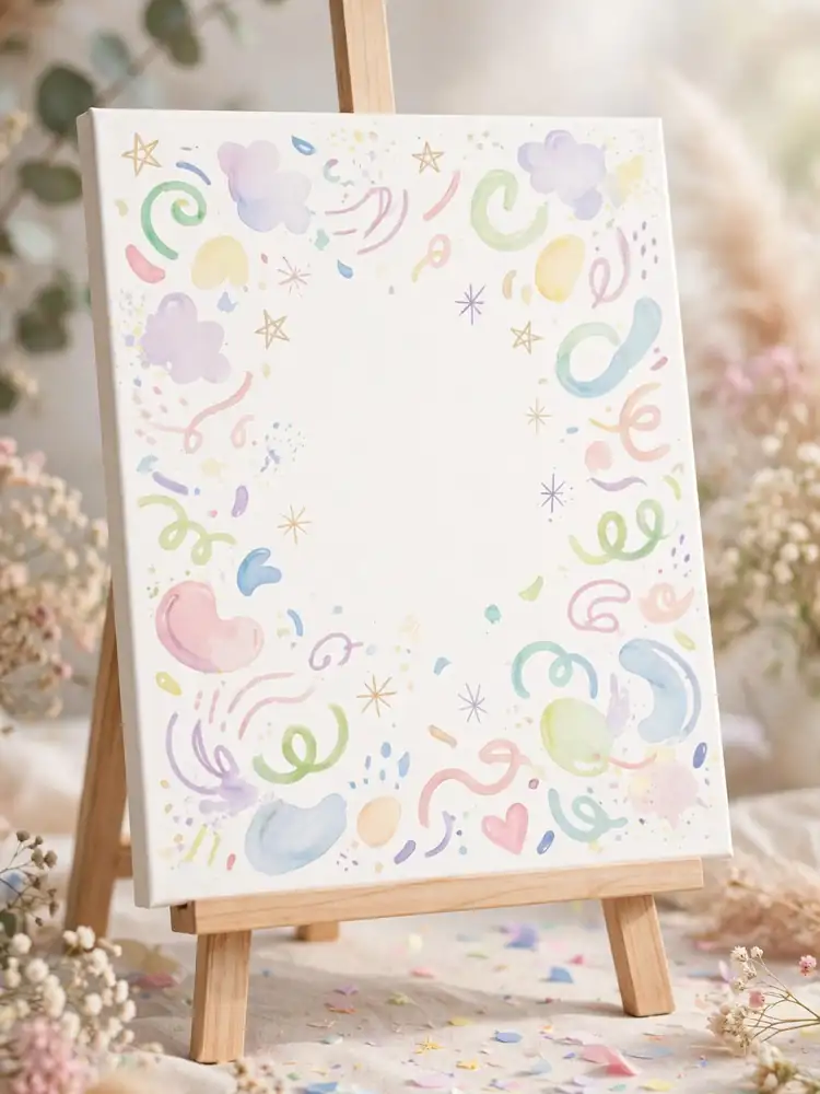Kids-friendly wedding welcome sign