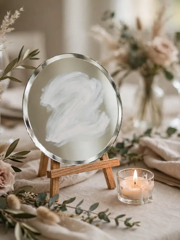 Mirror DIY wedding table number