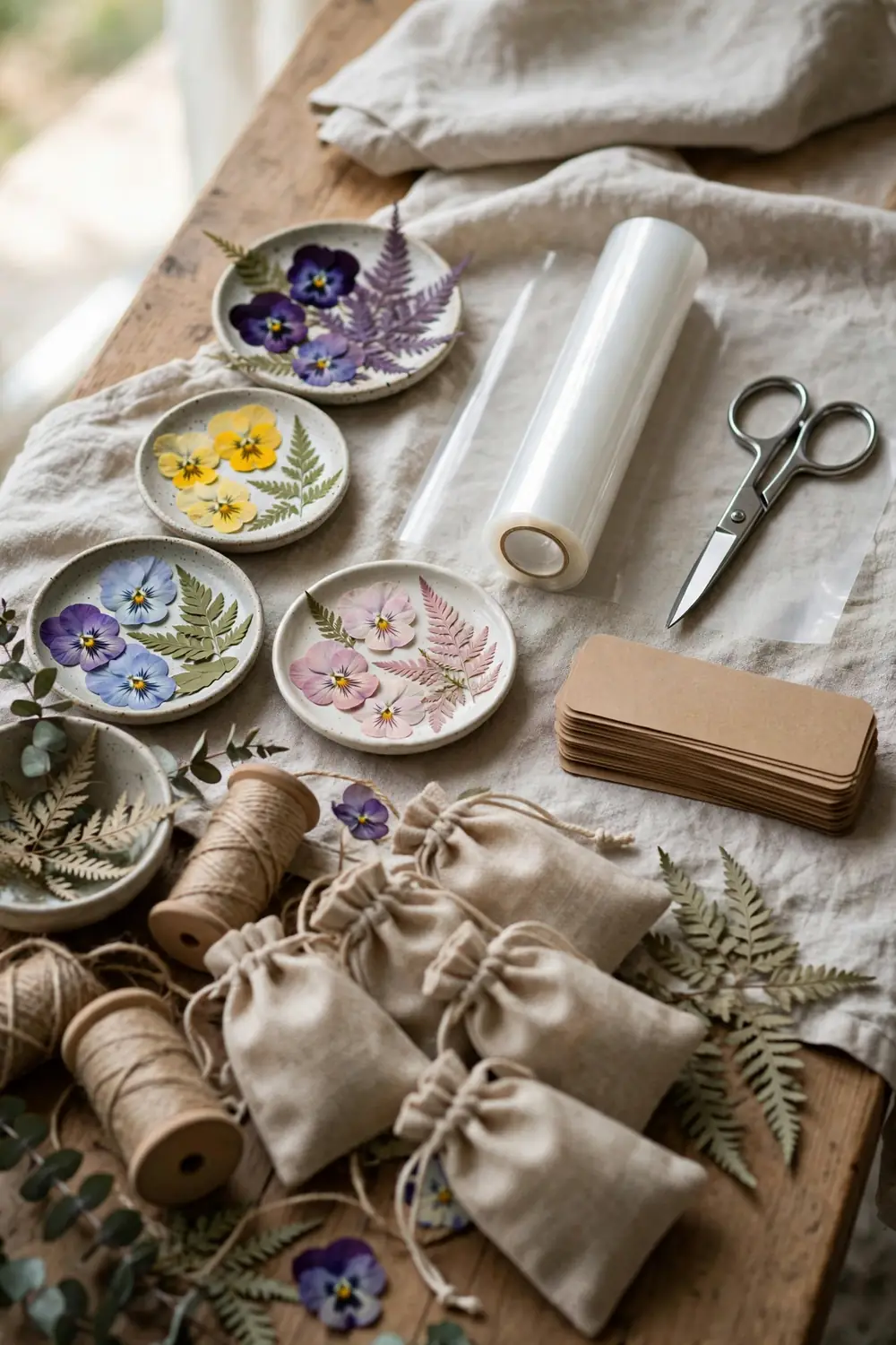 Pressed flower bookmark bar