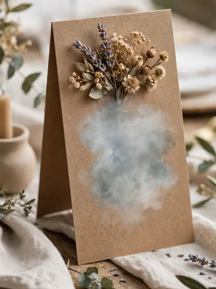 Recycled card DIY wedding table number tent
