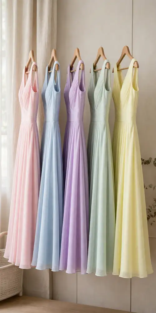 Same bridesmaid dress in different colors