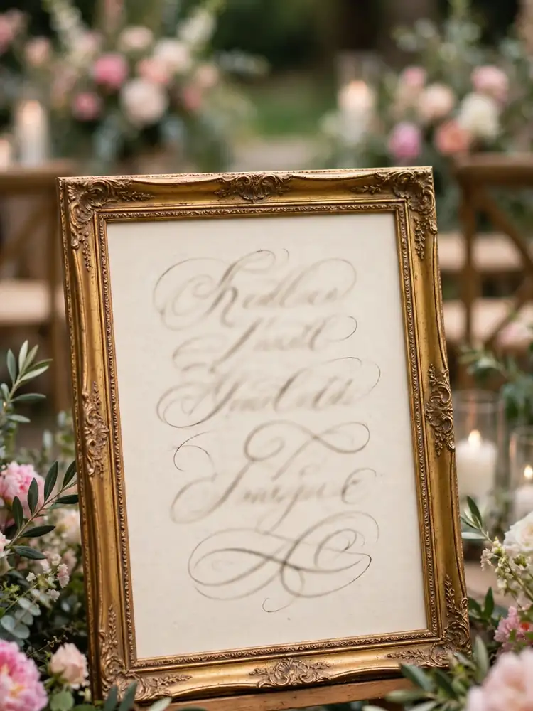 Thank-you wedding welcome sign