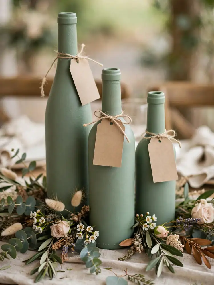 Wine bottle DIY wedding table numbers